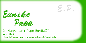 eunike papp business card